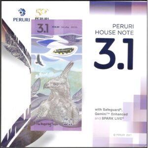 Indonesia Test Note PERURI The Inspiring Tales 3.1 Polymer 2021 UNC Incl Folder