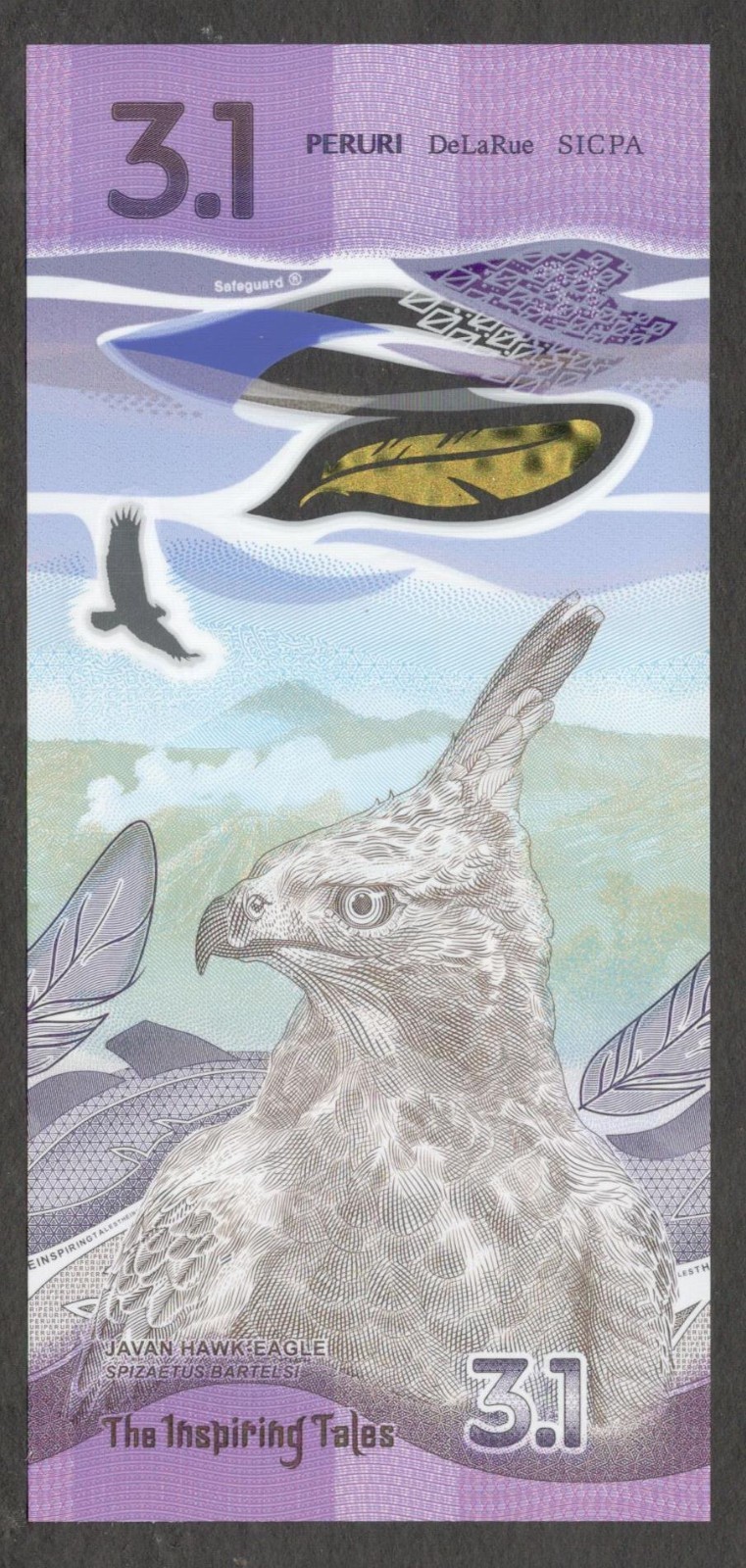 Indonesia Test Note PERURI The Inspiring Tales 3.1 Polymer 2021 UNC Incl Folder - Image 2