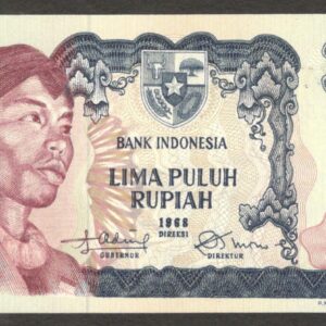 Indonesia 50 Rupiah General Sudirman P-107 1968 UNC