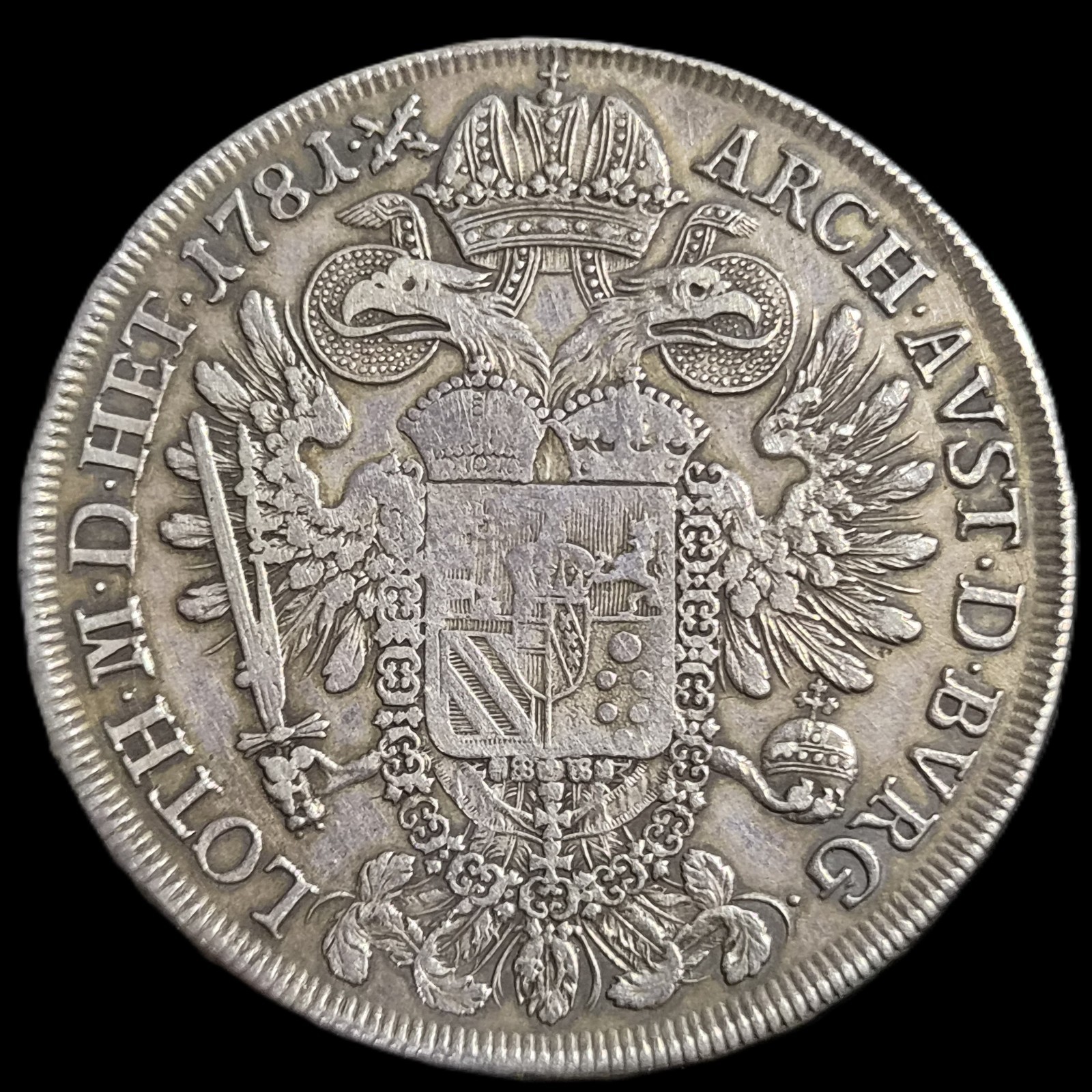 Austria Empire 1 Thaler Joseph II 1781 A XF Sharp Detail