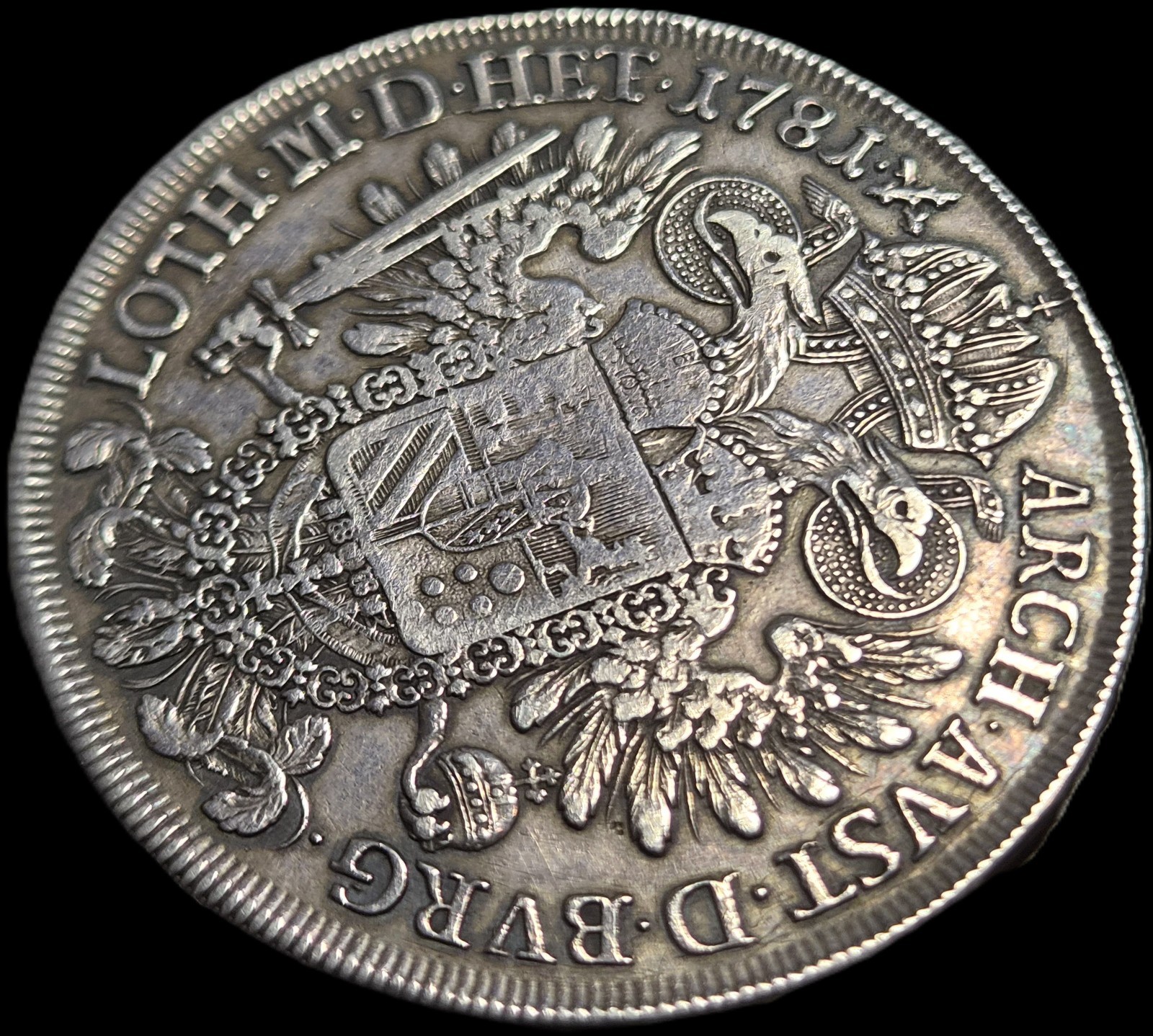 Austria Empire 1 Thaler Joseph II 1781 A XF Sharp Detail - Image 4