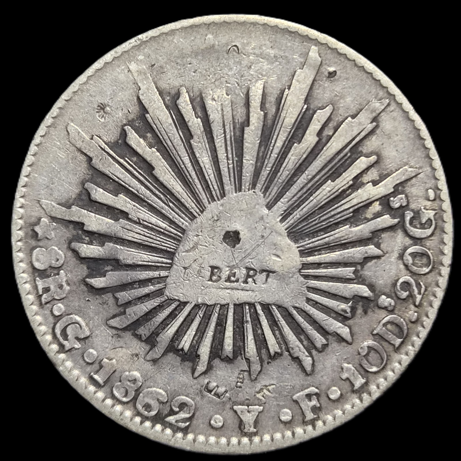 Mexico First Republic 8 Reales 1862 Go YF Guanajuato Mint