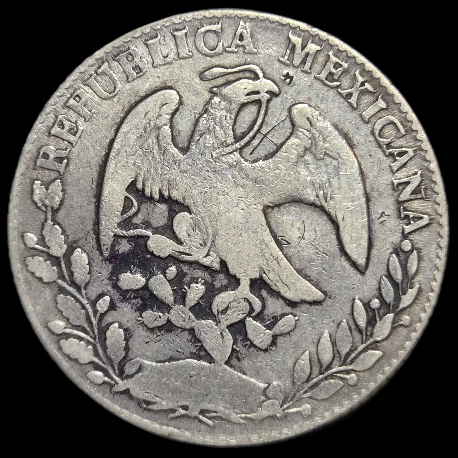 Mexico First Republic 8 Reales 1862 Go YF Guanajuato Mint - Image 2
