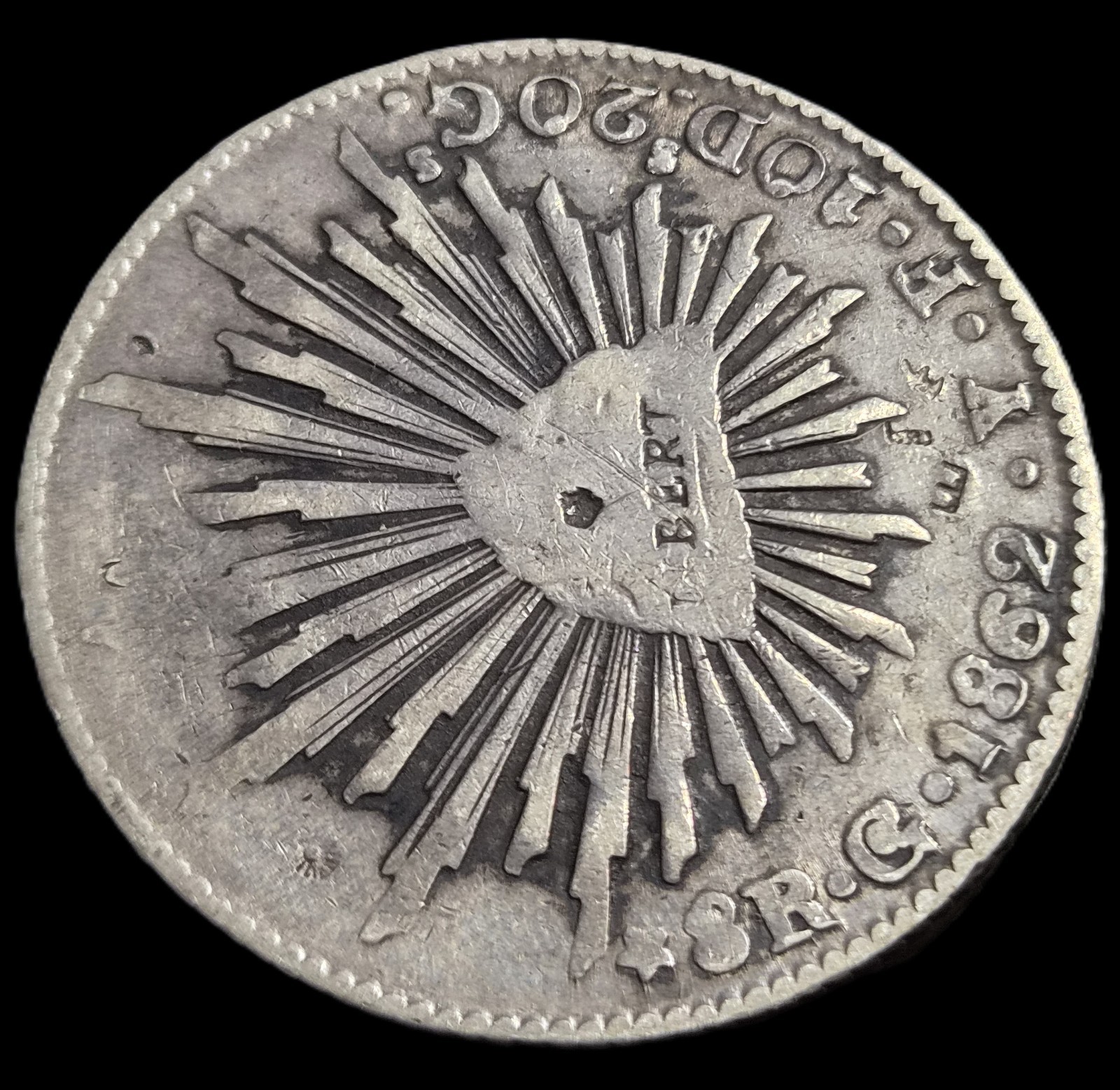 Mexico First Republic 8 Reales 1862 Go YF Guanajuato Mint - Image 3