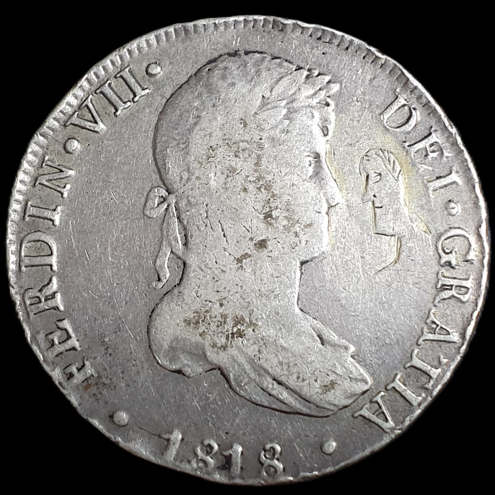 Peru Mexico War of Independence 8 Reales Ferdin Ferdinand VII 1818 LME JP