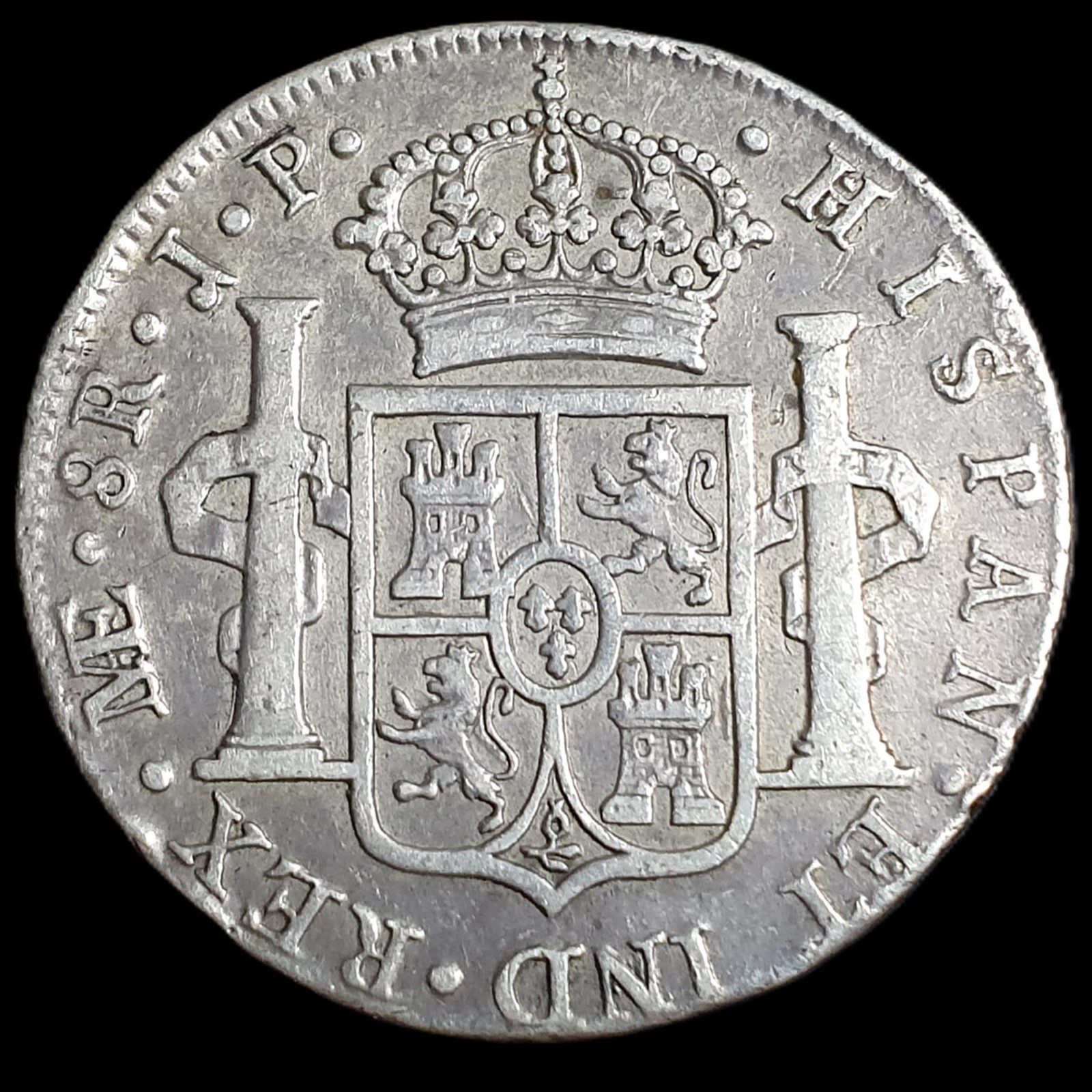 Peru Mexico War of Independence 8 Reales Ferdin Ferdinand VII 1818 LME JP - Image 2