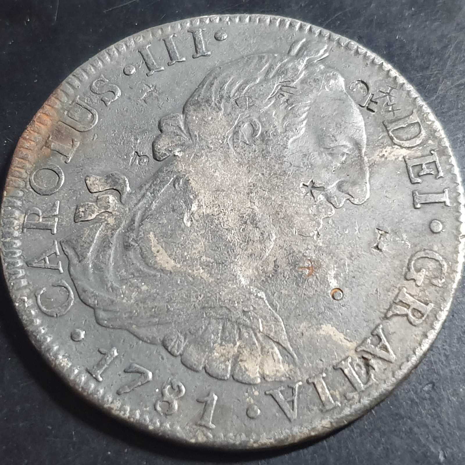 Mexico Spanish Colonial 8 Reales Carol Carolus III 1781 Mo FF Mexico City Mint - Image 3
