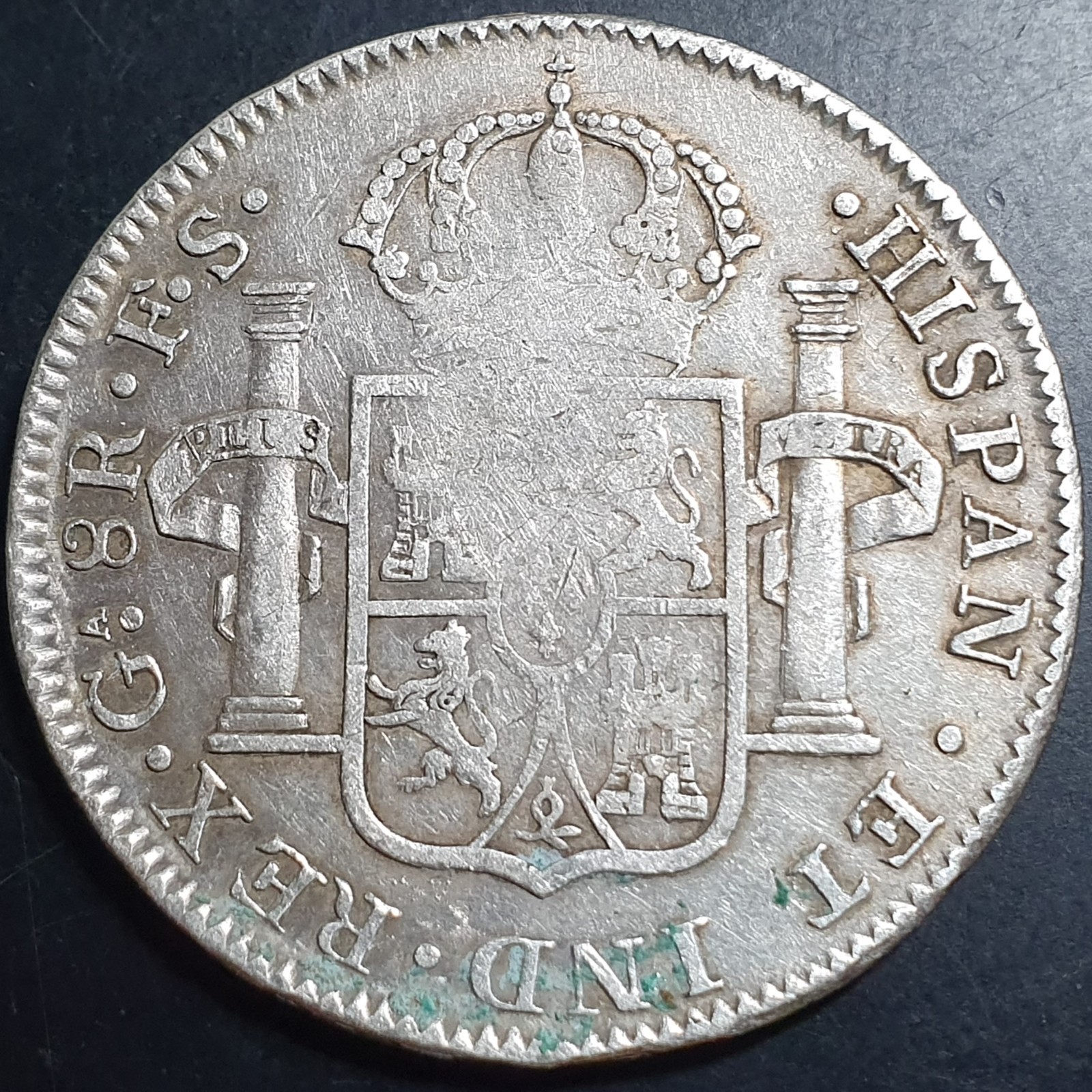 Mexico War of Independence 8 Reales Ferdinand VII 1821 Ga FS Guadalajara Mint
