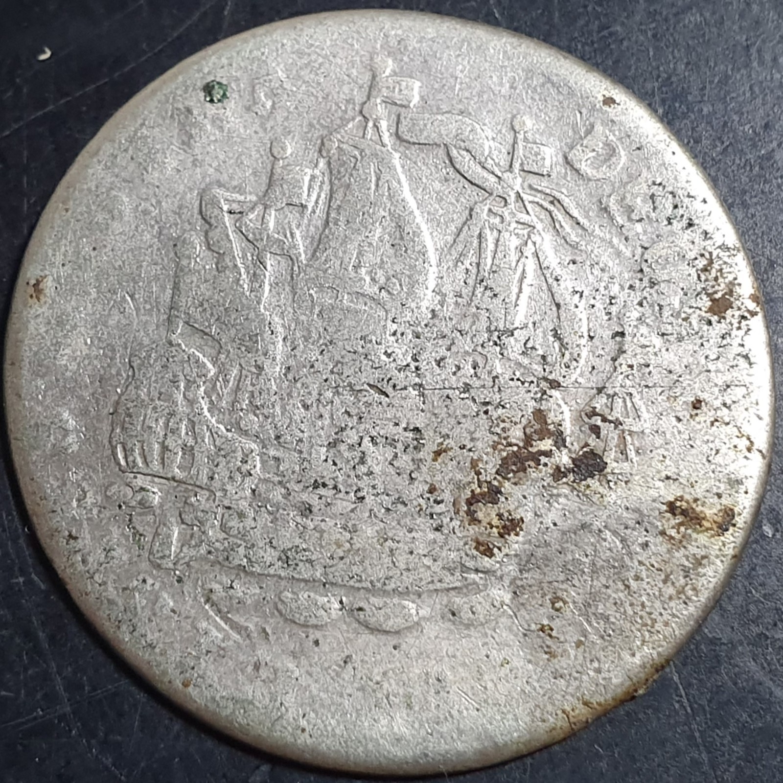 Netherlands 6 Stuiver Scheepjesschelling West Friesland 1759/8 Overstruck - Image 2