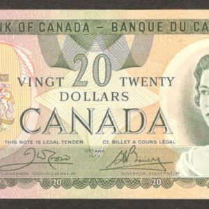 Canada 20 Dollars QE II Crow & Bouey P-93b Ottawa 1979 aUNC