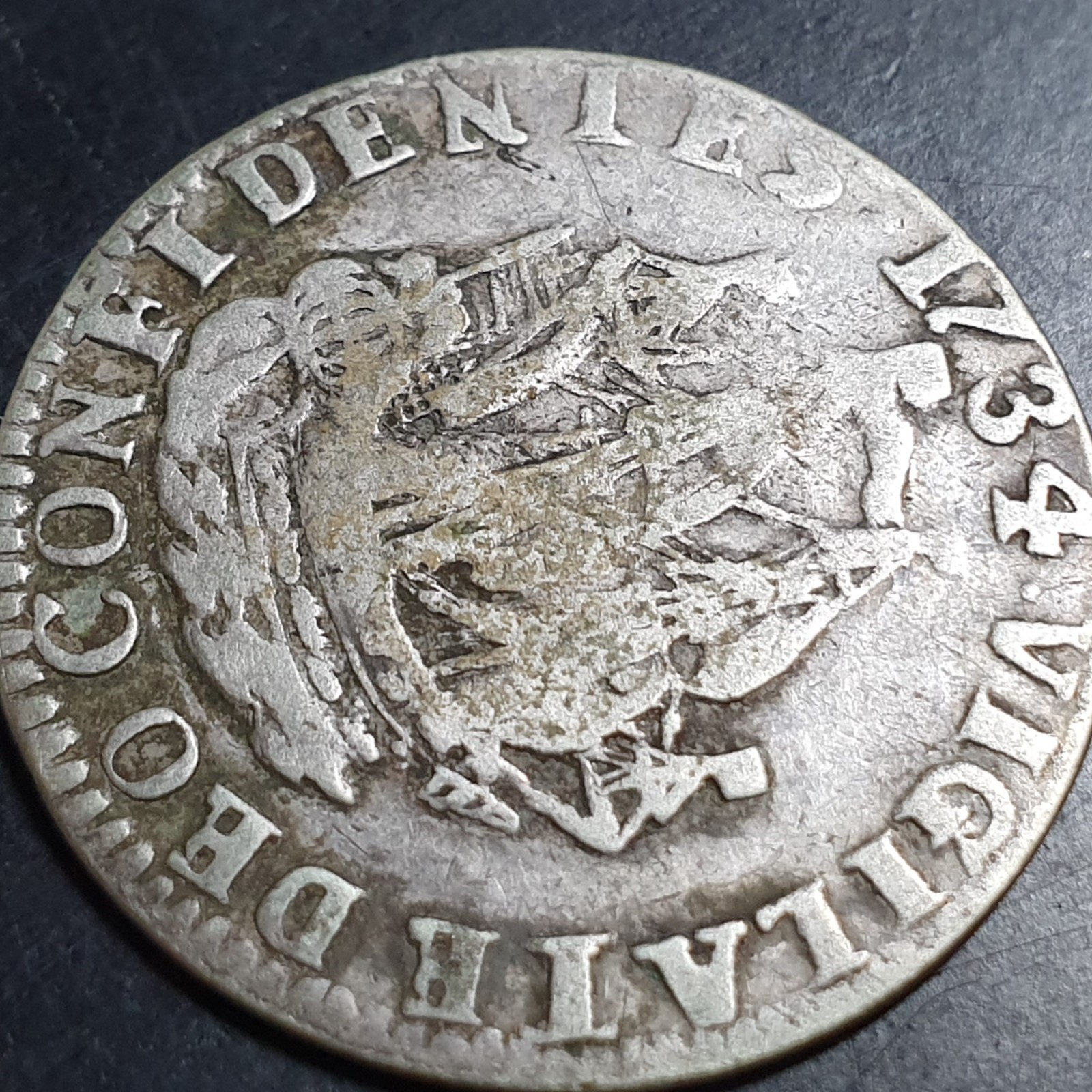 Netherlands 6 Stuiver Scheepjesschelling Gelderland 1734 Silver Fine Scarce - Image 3