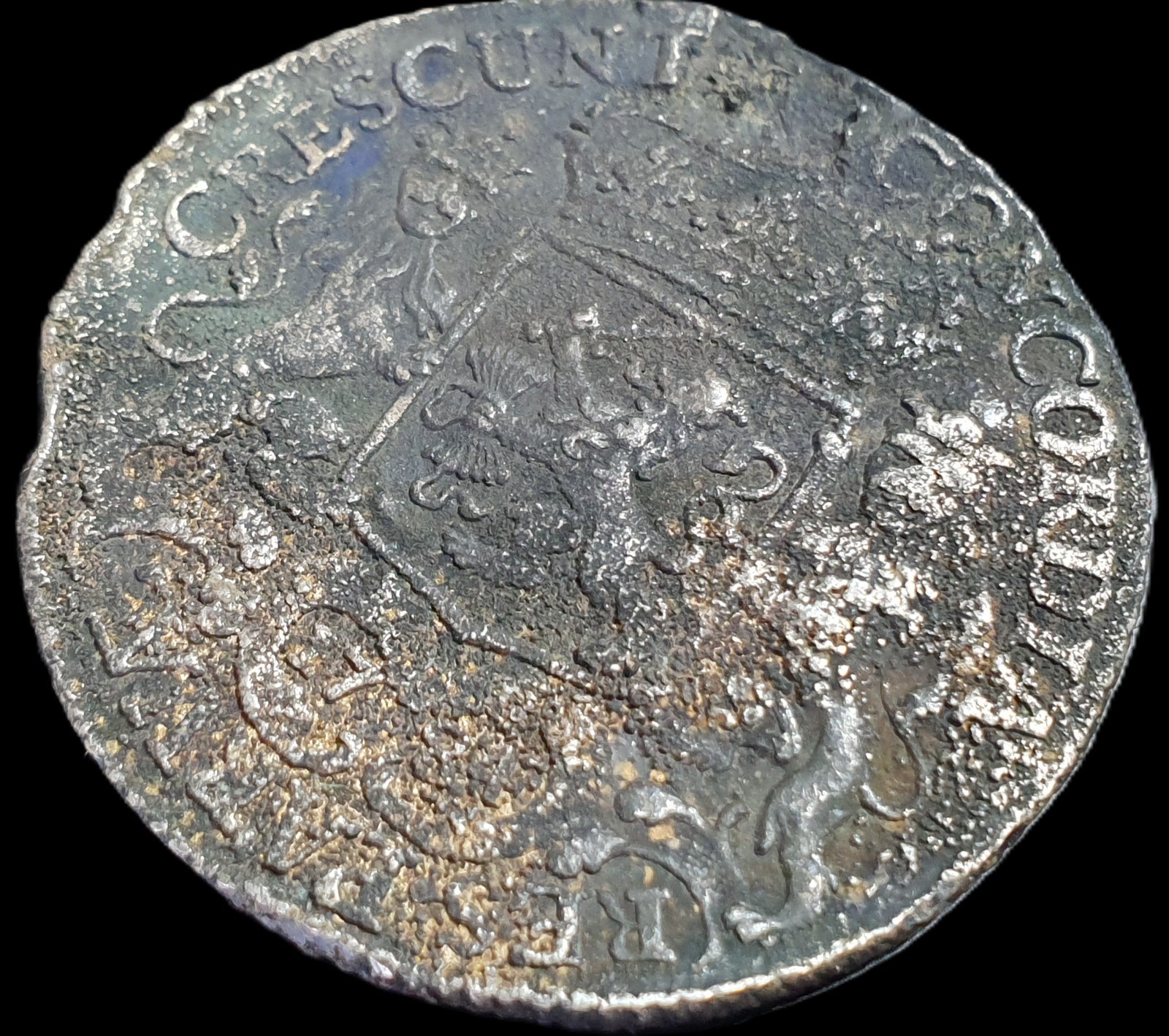 Netherlands Utrecht 1/2 Half Ducaton Silver Horse Rider 1784 Shipwreck - Image 4