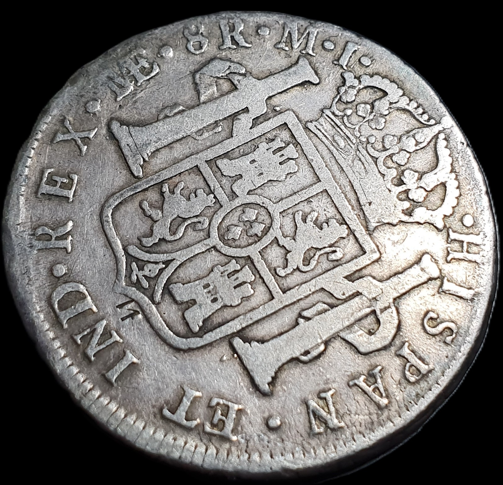 Peru Spanish Colonial 8 Reales Carol Carolus III 1780 LM MJ Peru Mint - Image 4