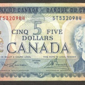 Canada 5 Dollars Sir Wilfrid Laurier Lawson & Bouey P-87b Ottawa 1972 XF