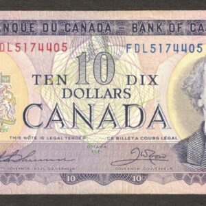 Canada 10 Dollars Sir John Alexander McDon Thiessen & Crow P-88e Ottawa 1971 VF