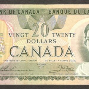 Canada 20 Dollars QE II Thiessen & Crow P-93c Ottawa 1979 VF