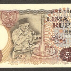 Indonesia 5000 5,000 Rupiah Diamond Cutter Replacement P-120* 1980 UNC