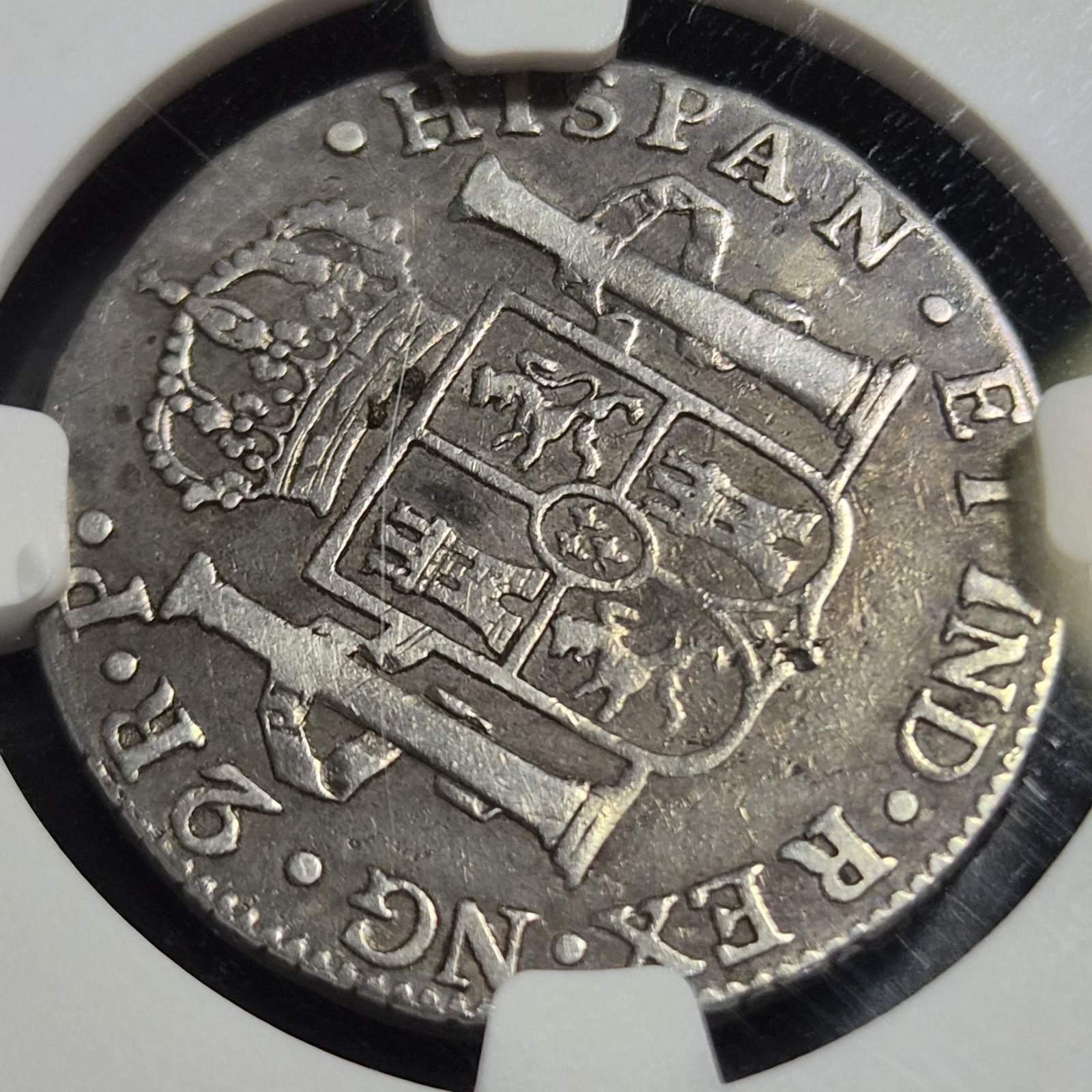 Guatemala Spanish Colonial 2 Reales Carol Carolus III 1783 NG P Guatemala Mint - Image 5