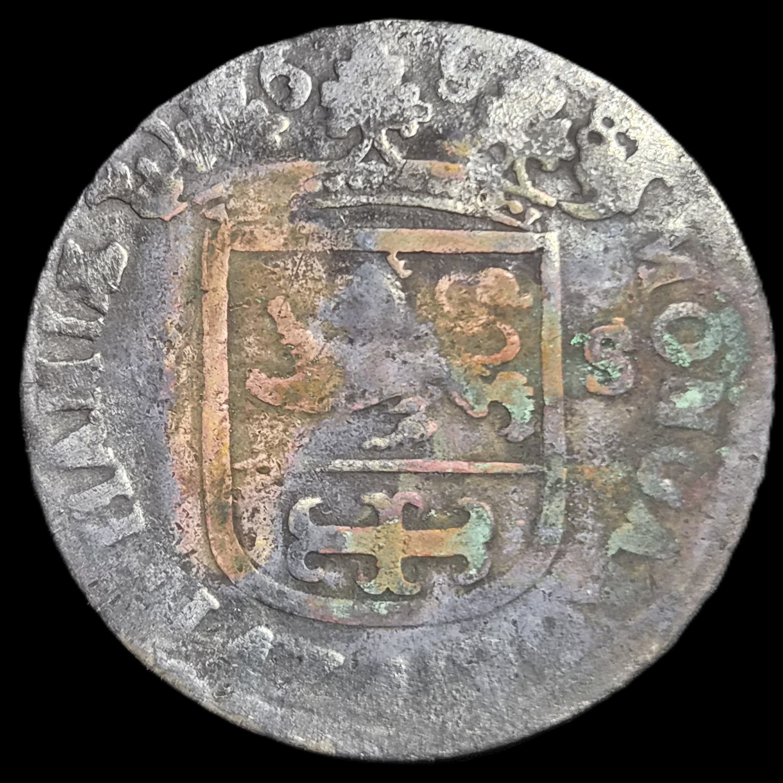 Netherlands 6 Stuiver Rijderschelling Zutphen 1688 Silver VG - Image 2