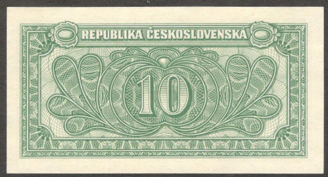 Czechoslovakia Czech Republic 10 Korun P-69 1950 aUNC - Image 2