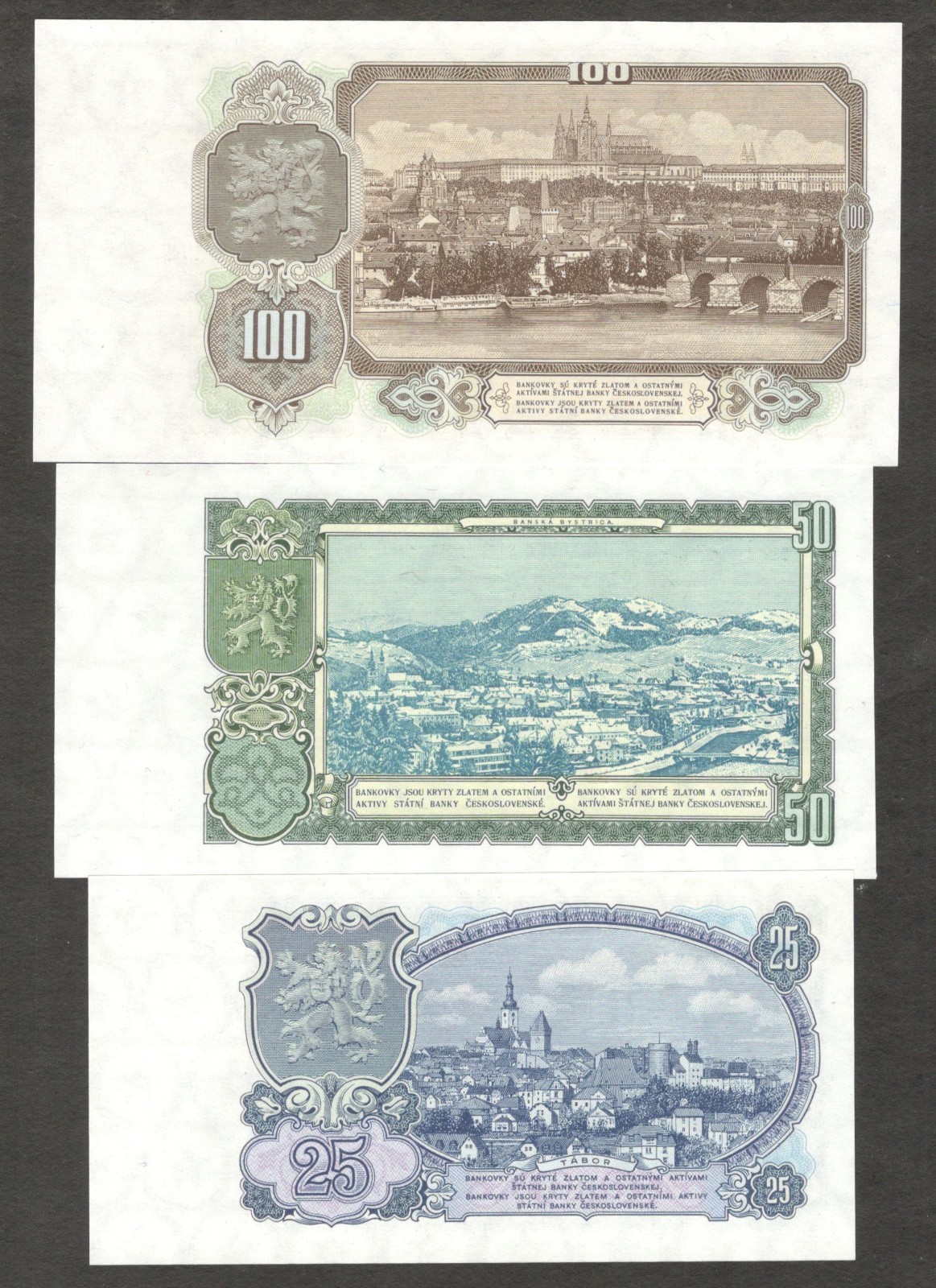 Set 6 Pcs Czechoslovakia 3 5 10 25 50 100 Korun P-79 80 83 84 85 86 1953 UNC - Image 4