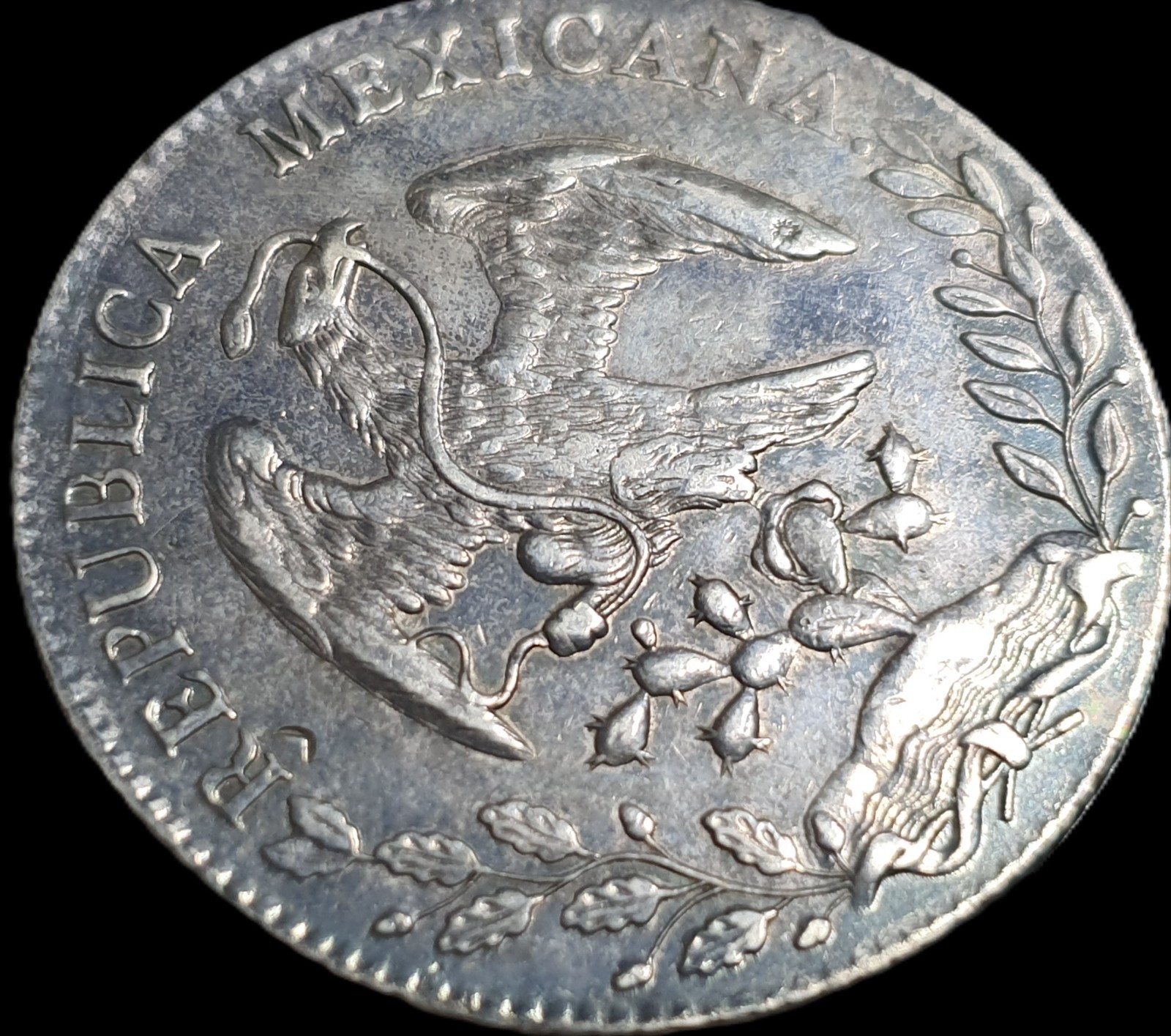 Mexico Second Republic 8 Reales 1895 Ca MM Chihuahua Mint - Image 4
