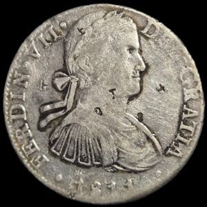 Mexico Spanish Colonial 8 Reales Ferdin Ferdinand VII 1811 Mo HJ MexicoCity Mint