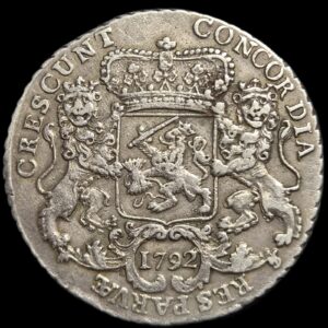 Netherlands West Friesland Ducaton Silver Horse Rider 1792 XF Sharp Detail