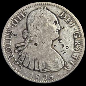 Mexico Spanish Colonial 8 Reales Carol Carolus IIII 1805 Mo TH Mexico City Mint