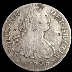 Mexico Spanish Colonial 8 Reales Carol Carolus IIII 1795 Mo FM Mexico City Mint