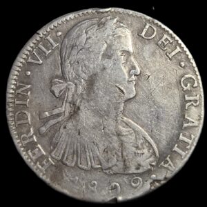 Mexico Spanish Colonial 8 Reales Ferdin Ferdinand VII 1809 Mo TH MexicoCity Mint