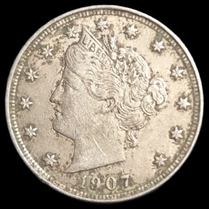 United States Liberty Nickel 5 Cents 1907 XF Sharp Detail