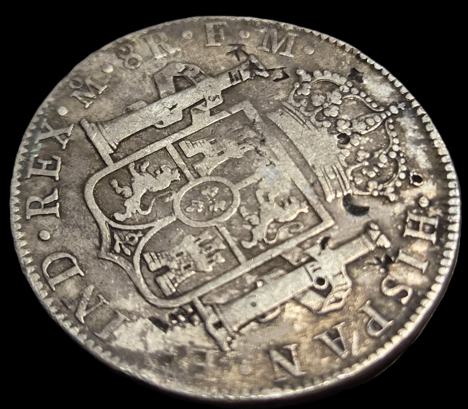 Mexico Spanish Colonial 8 Reales Carol Carolus III 1774 Mo FM Chinese Chopmark - Image 4