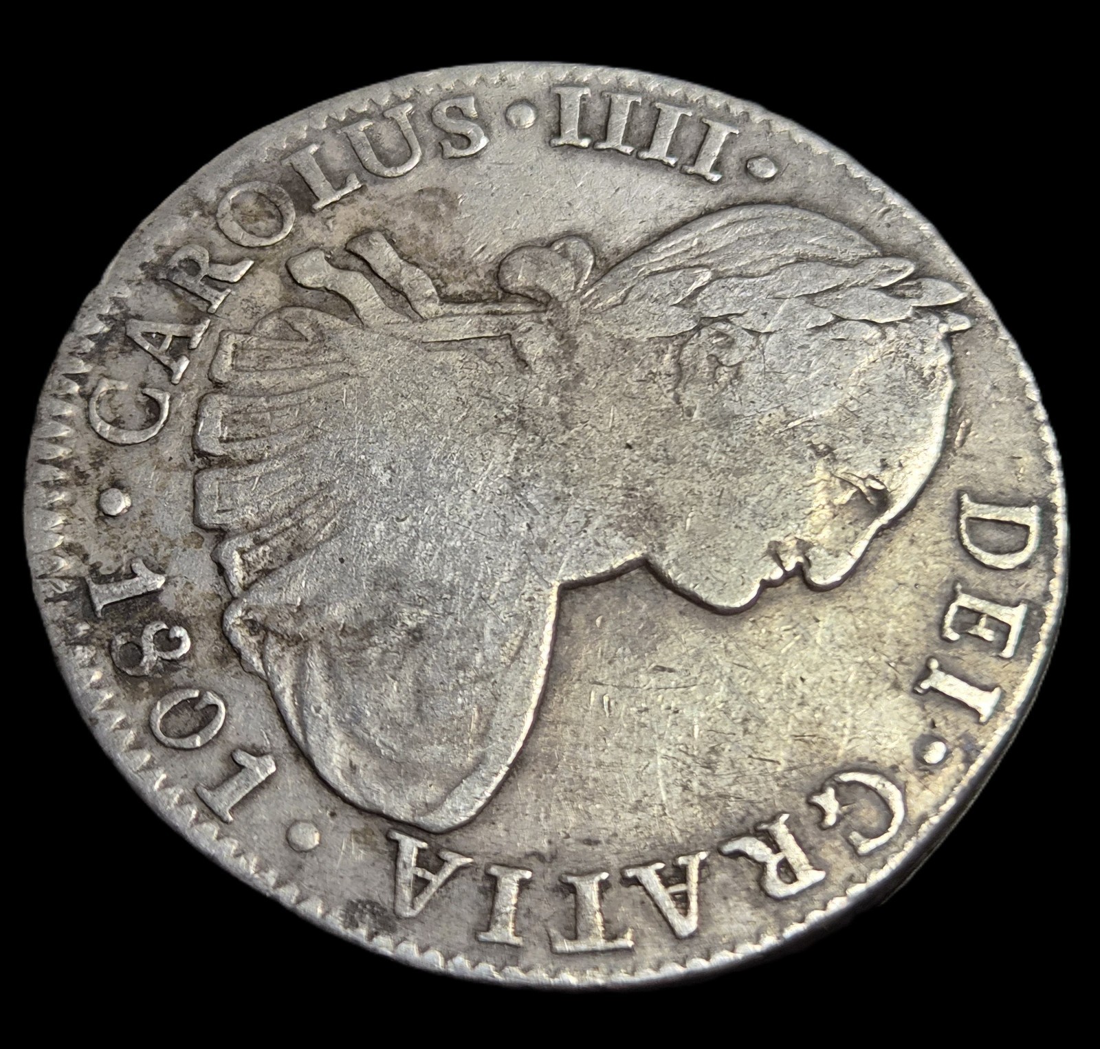 Mexico Spanish Colonial 8 Reales Carol Carolus IIII 1801 Mo FT Mexico City Mint - Image 3