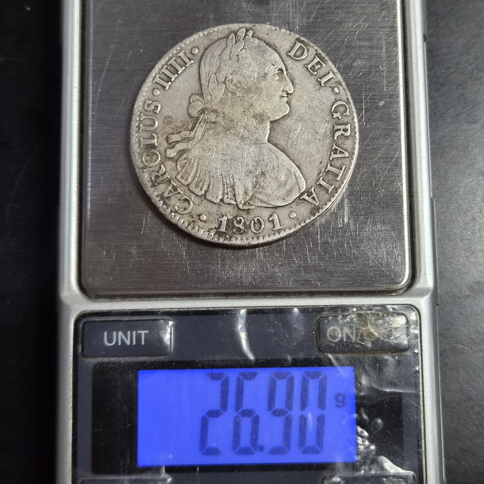 Mexico Spanish Colonial 8 Reales Carol Carolus IIII 1801 Mo FT Mexico City Mint - Image 6