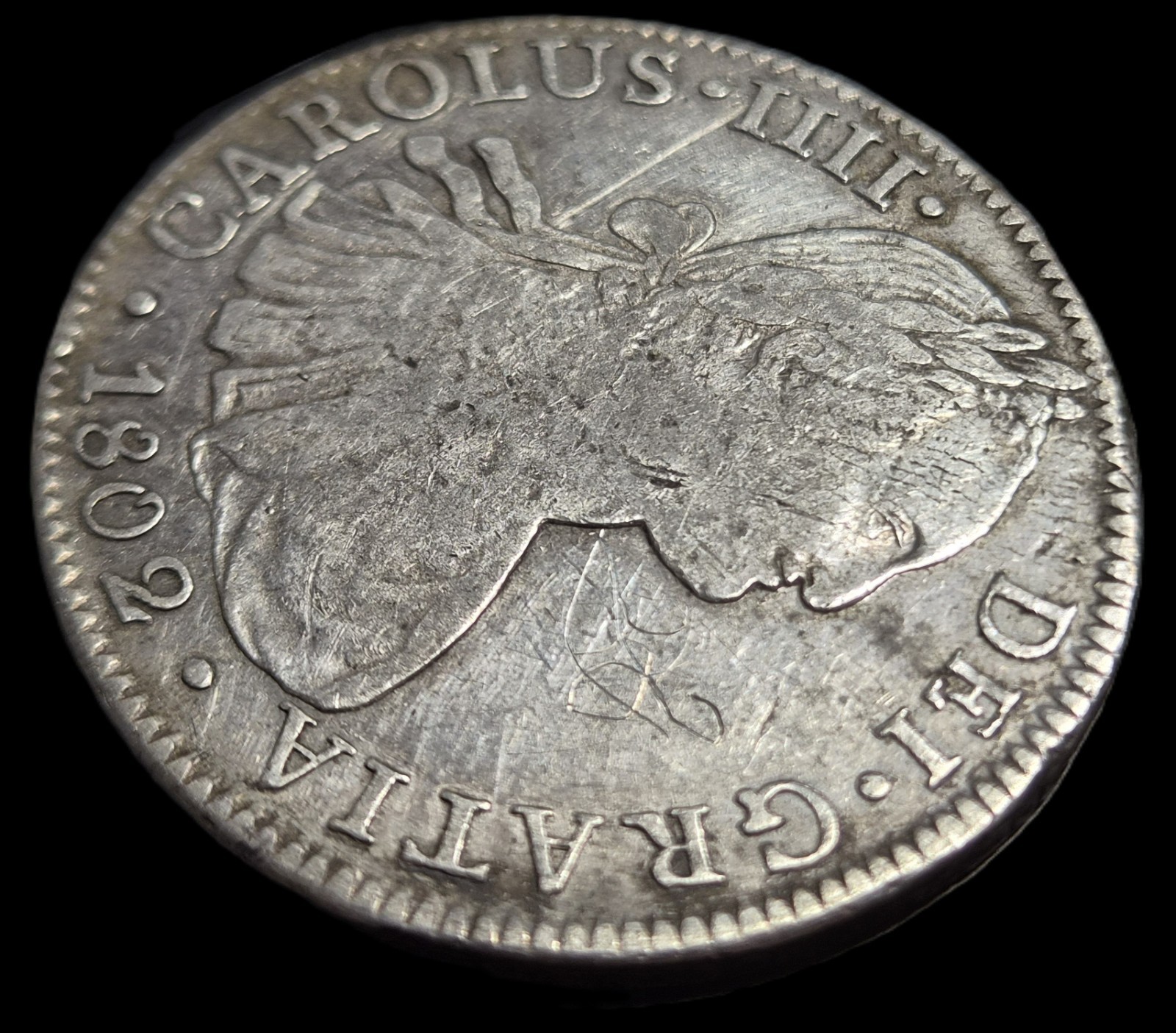 Mexico Spanish Colonial 8 Reales Carol Carolus IIII 1802 Mo FT Sharp Detail - Image 3