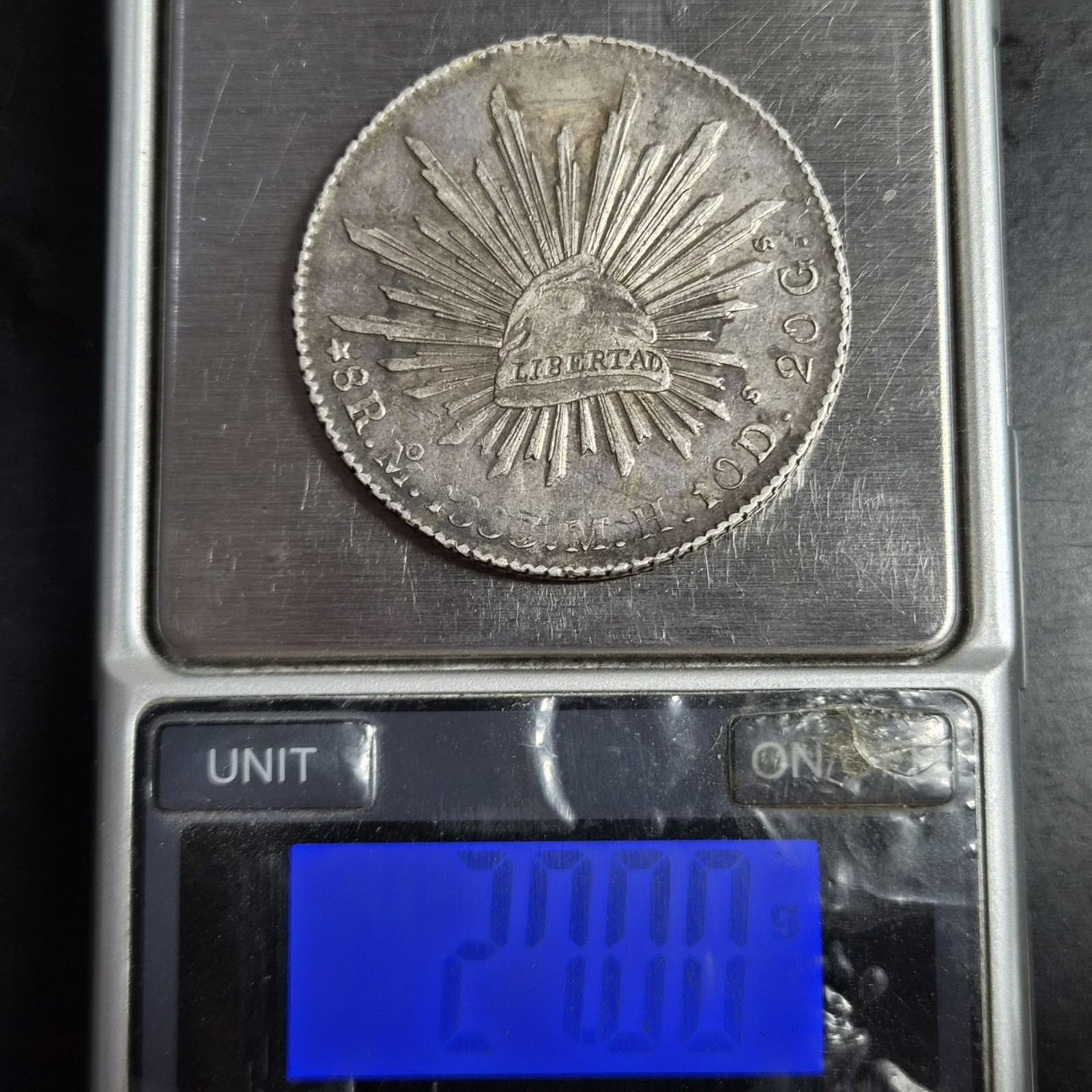 Mexico Second Republic 8 Reales 1883 Mo MH Mexico City Mint XF Sharp Detail - Image 6