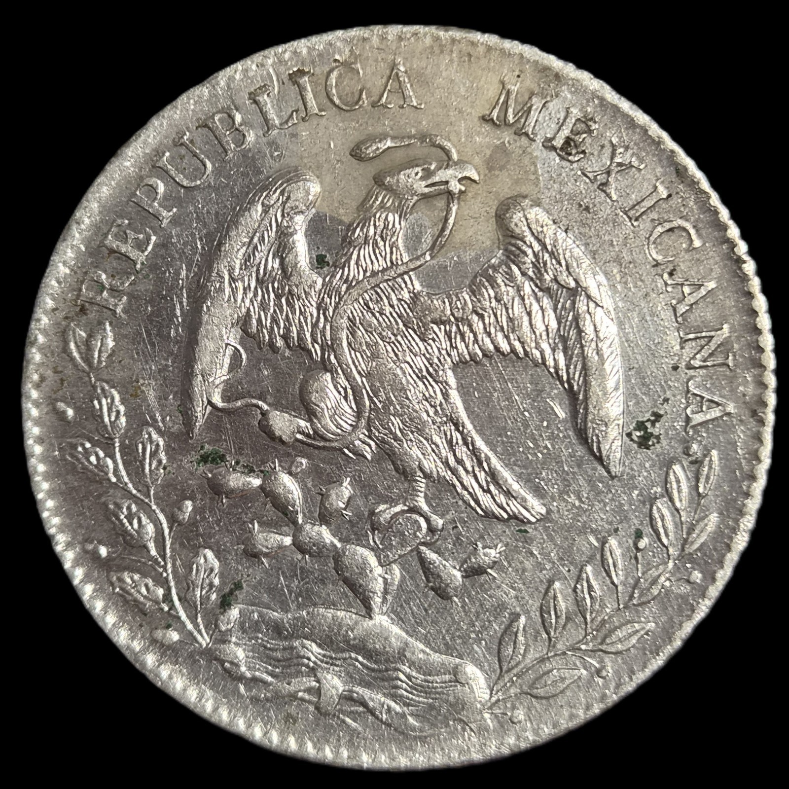 Mexico Second Republic 8 Reales 1891 Zs FZ Zacatecas Mint Sharp Detail - Image 2