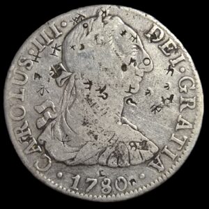 Mexico Spanish Colonial 8 Reales Carol Carolus III 1780 Mo FF Mexico City Mint