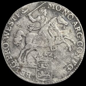 Netherlands West Friesland 1/2 Half Ducaton Silver Horse Rider 1773 VF