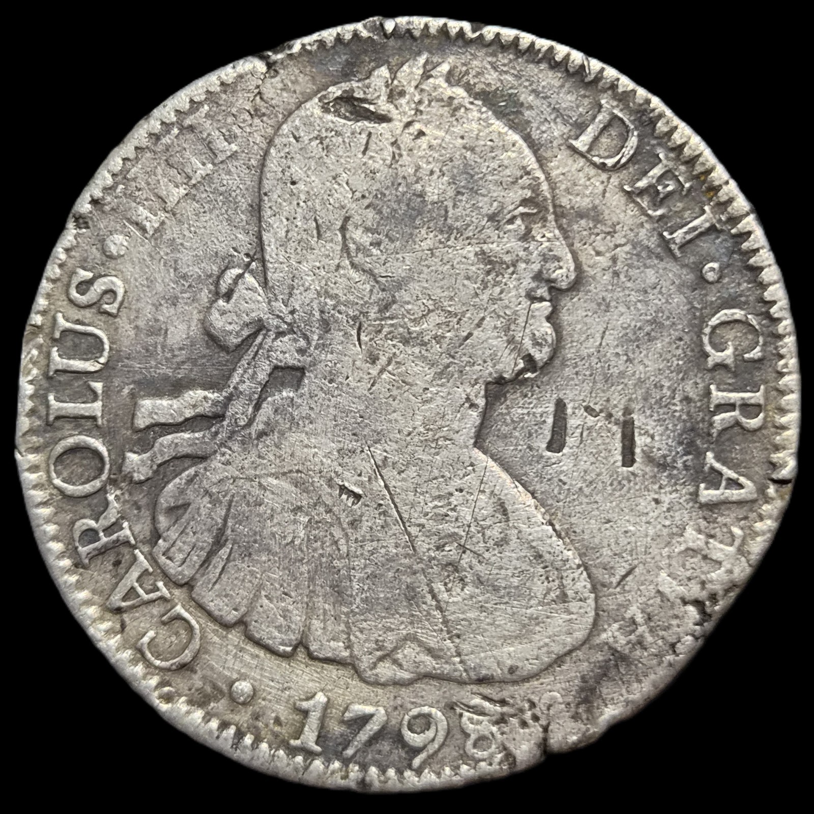 Mexico Spanish Colonial 8 Reales Carol Carolus IIII 1798 Mo FM Mexico City Mint