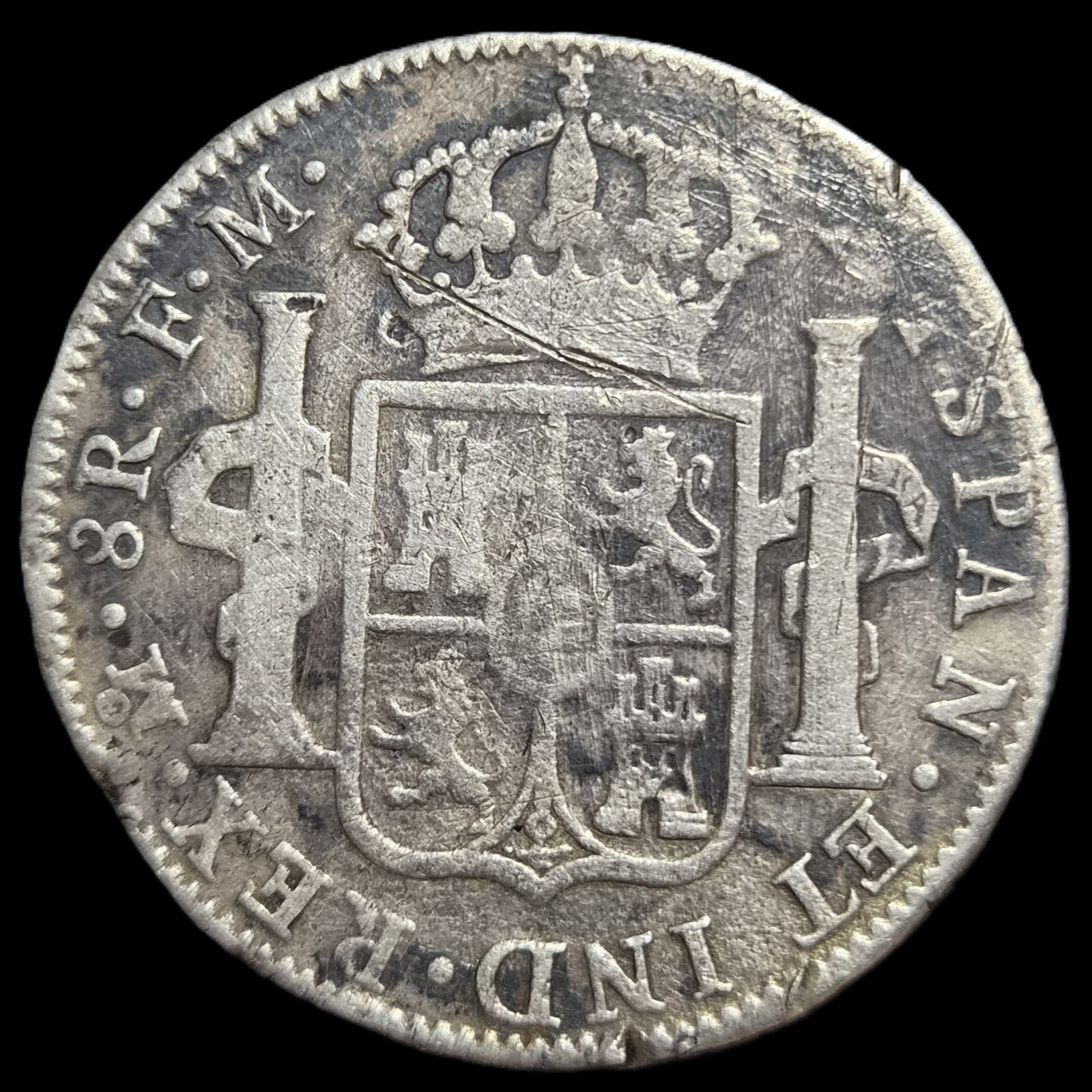 Mexico Spanish Colonial 8 Reales Carol Carolus IIII 1798 Mo FM Mexico City Mint - Image 2