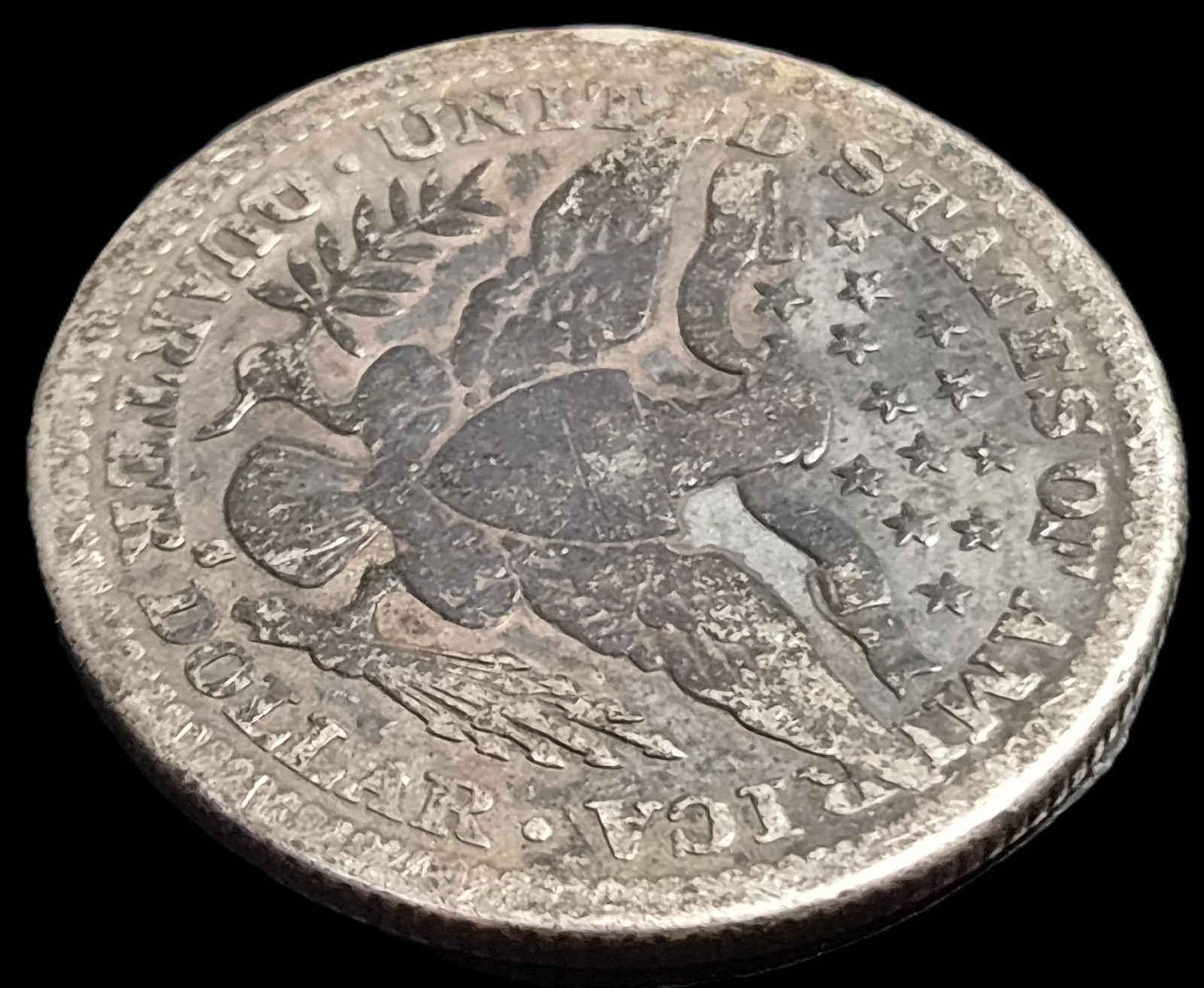 United States Quarter 1/4 Dollar Barber 1900-S 1900 S VF Rare Date - Image 4