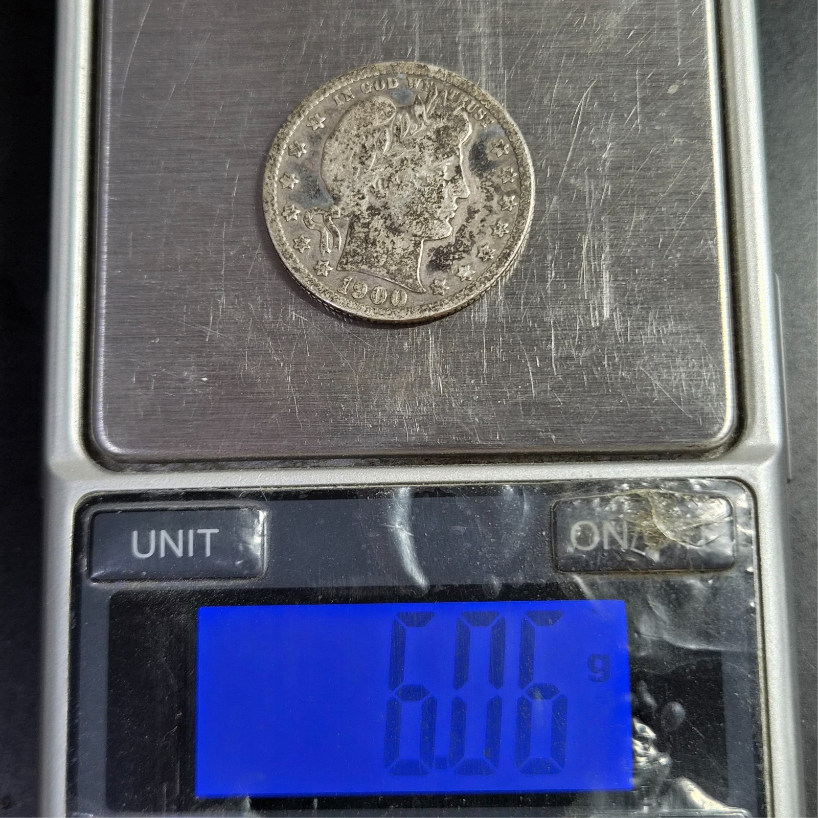 United States Quarter 1/4 Dollar Barber 1900-S 1900 S VF Rare Date - Image 6