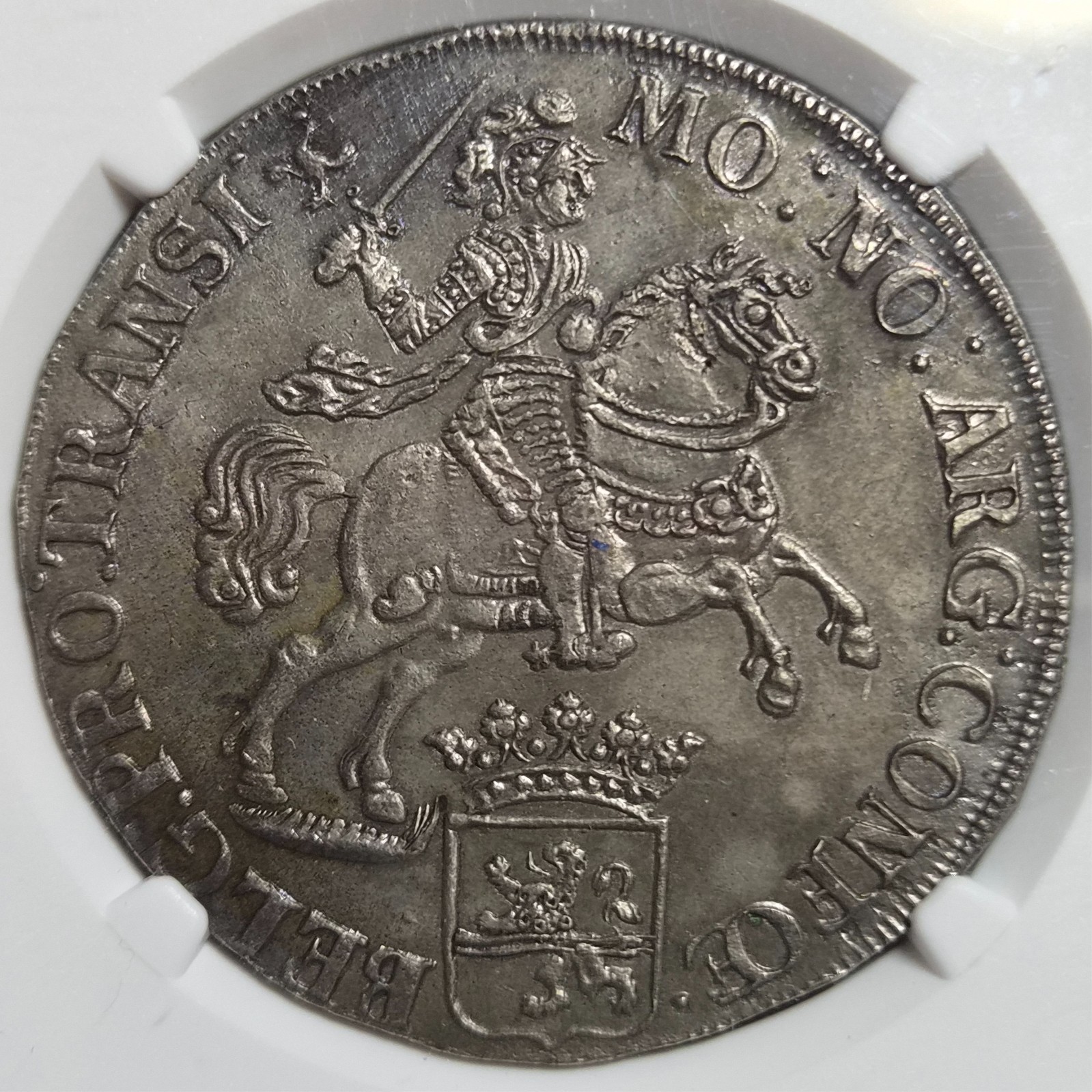 Netherlands Overyssel Ducaton Horse Rider 1734 NGC AU Details Ex Vliegenthart