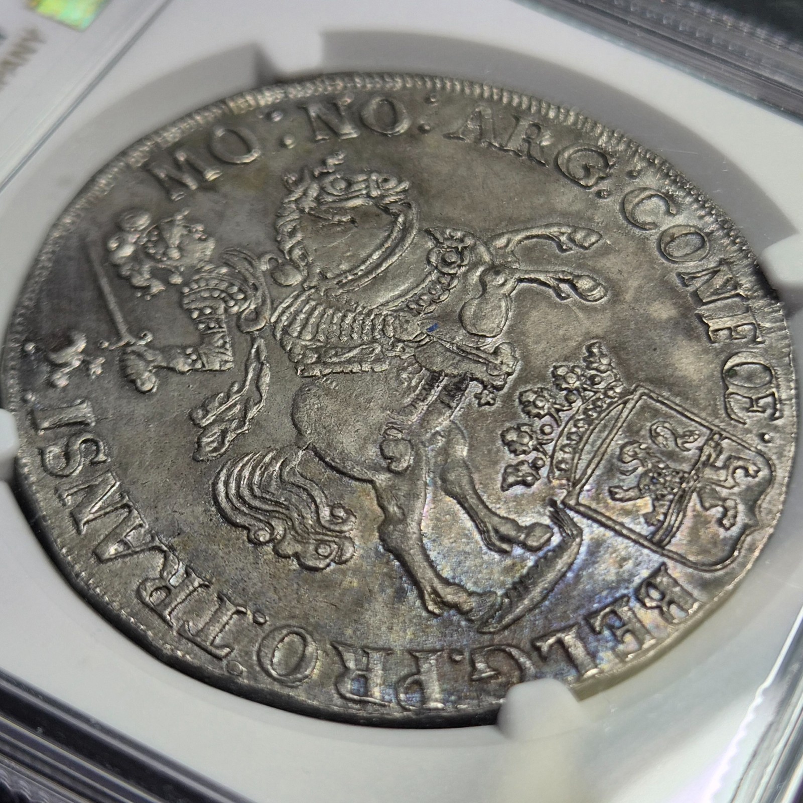 Netherlands Overyssel Ducaton Horse Rider 1734 NGC AU Details Ex Vliegenthart - Image 3