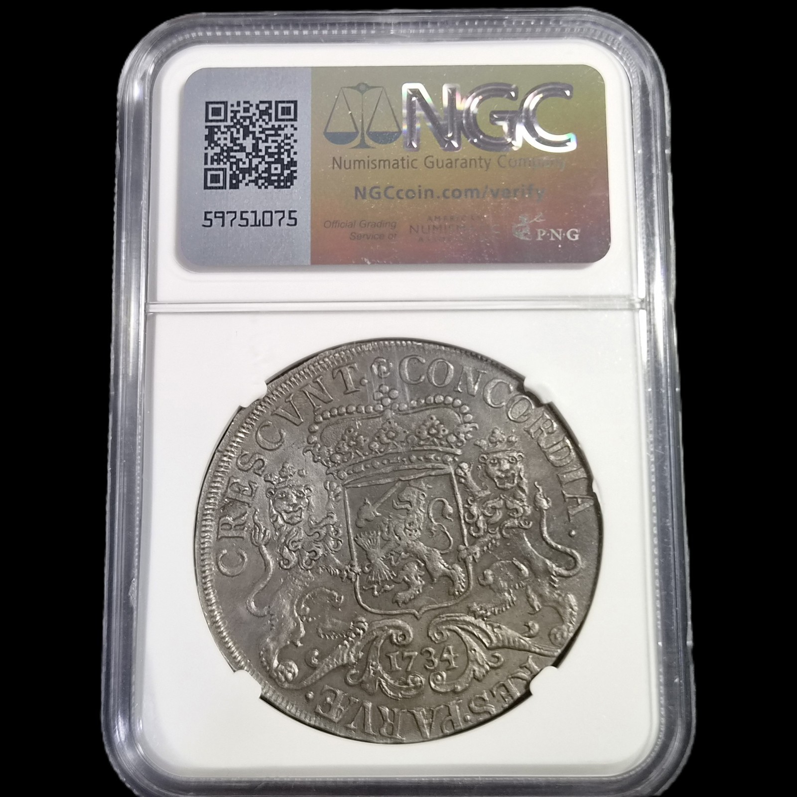 Netherlands Overyssel Ducaton Horse Rider 1734 NGC AU Details Ex Vliegenthart - Image 5