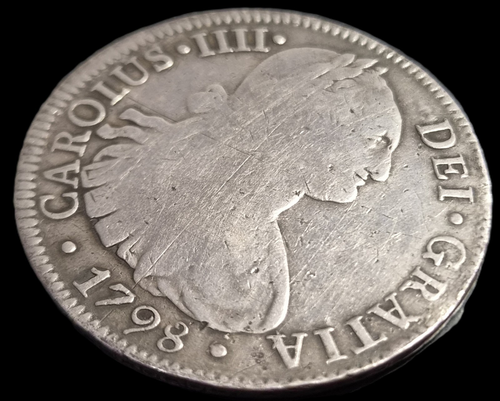 Mexico Spanish Colonial 8 Reales Carol Carolus IIII 1798 Mo FM Mexico City Mint - Image 3