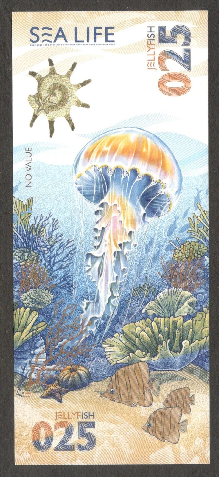 Goznak Test Note Jellyfish Sea Life 2025 UNC 1st Prefix AA