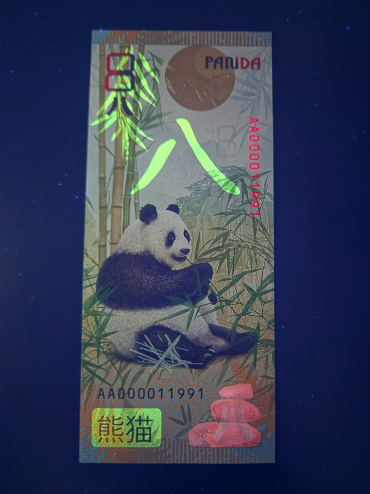 Goznak Test Note Giant Panda 熊猫 2025 UNC 1st Prefix AA - Image 4